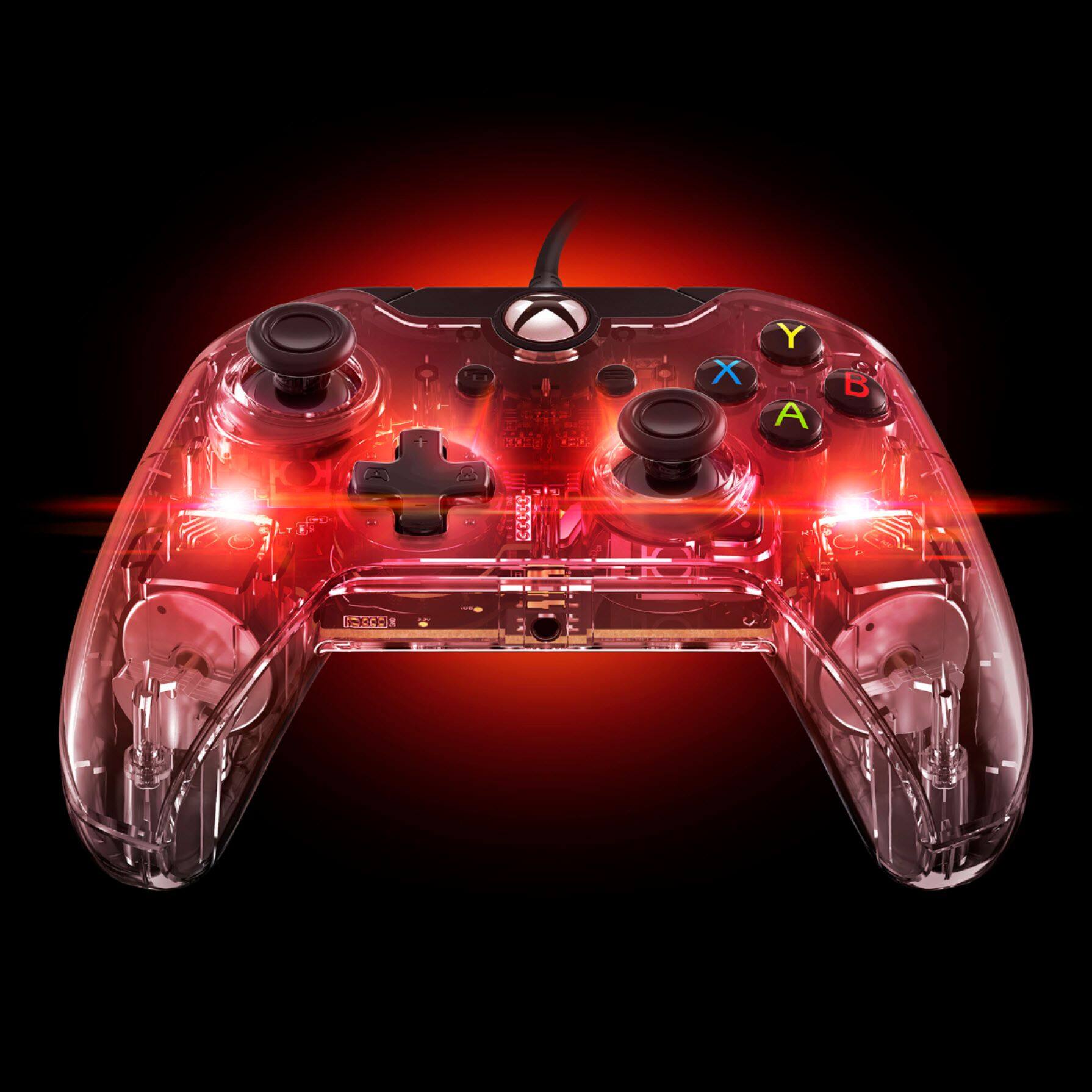 Alt View 12. Afterglow - Prismatic Controller for Xbox One, Xbox One S and Xbox One X - Transparent.