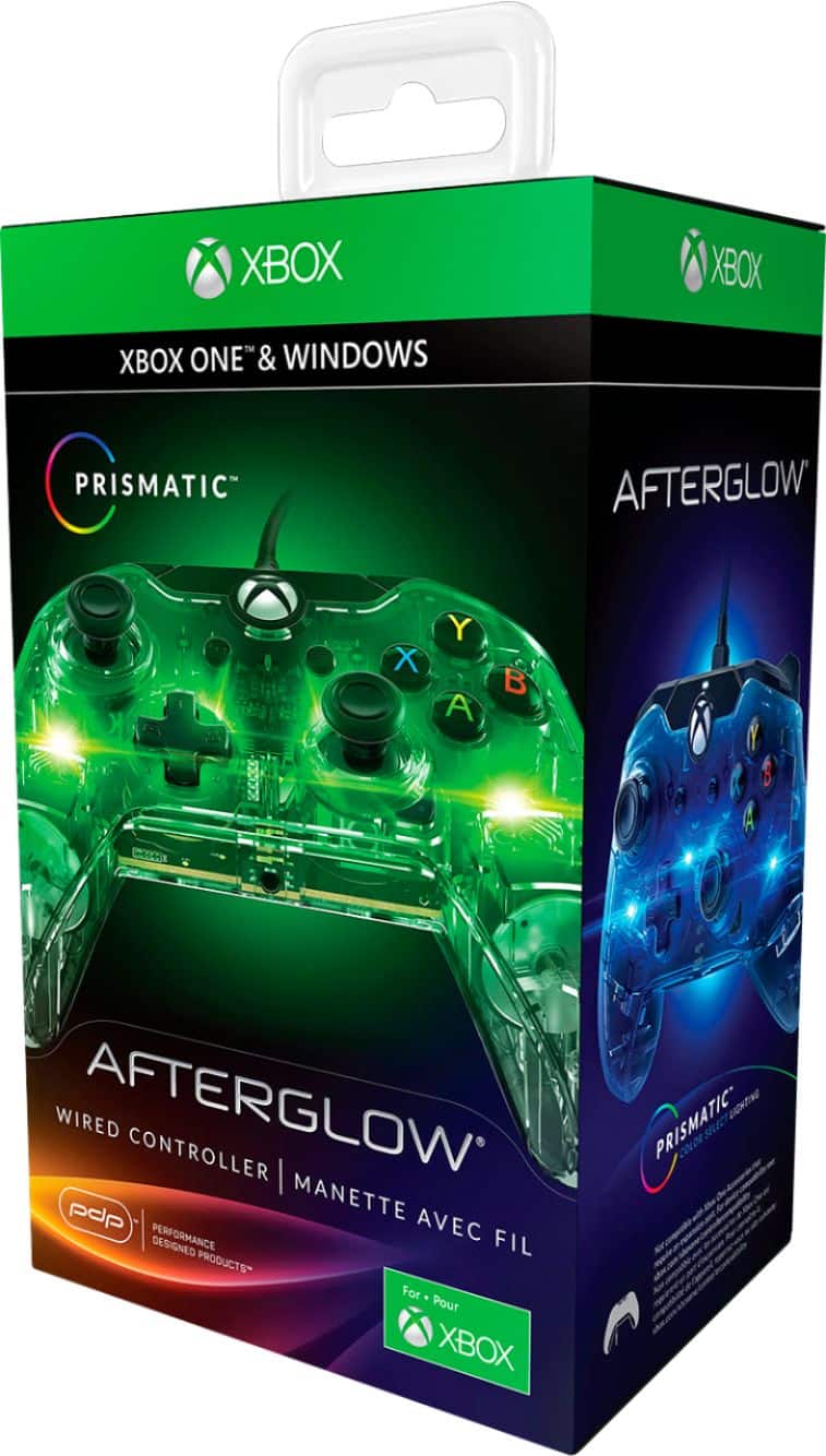 Alt View 16. Afterglow - Prismatic Controller for Xbox One, Xbox One S and Xbox One X - Transparent.