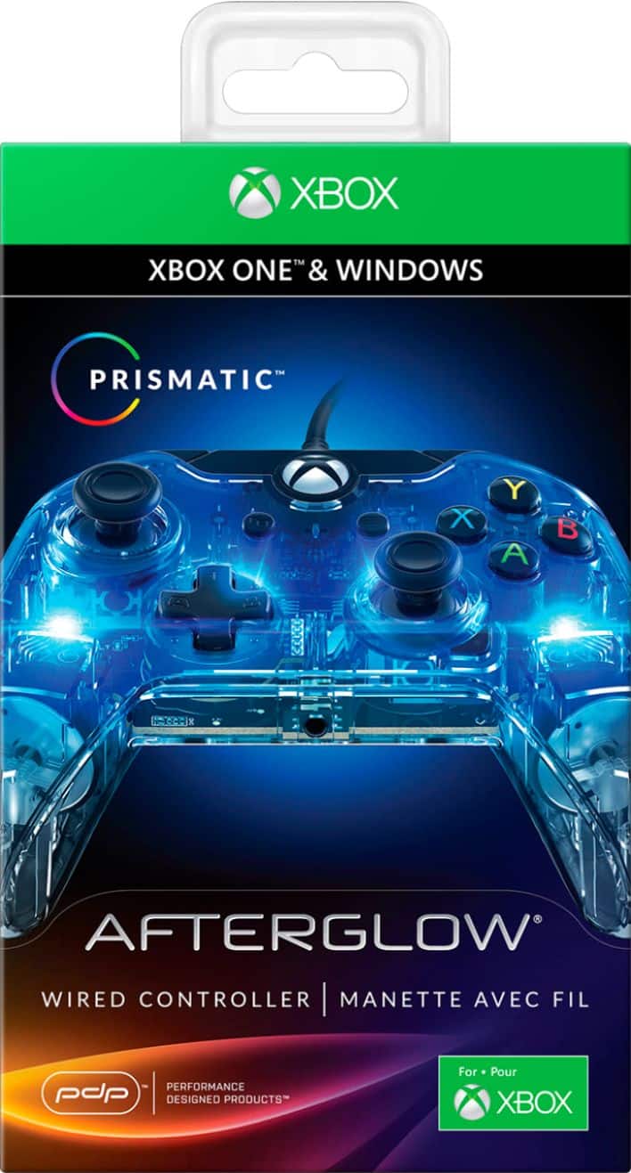 Alt View 17. Afterglow - Prismatic Controller for Xbox One, Xbox One S and Xbox One X - Transparent.