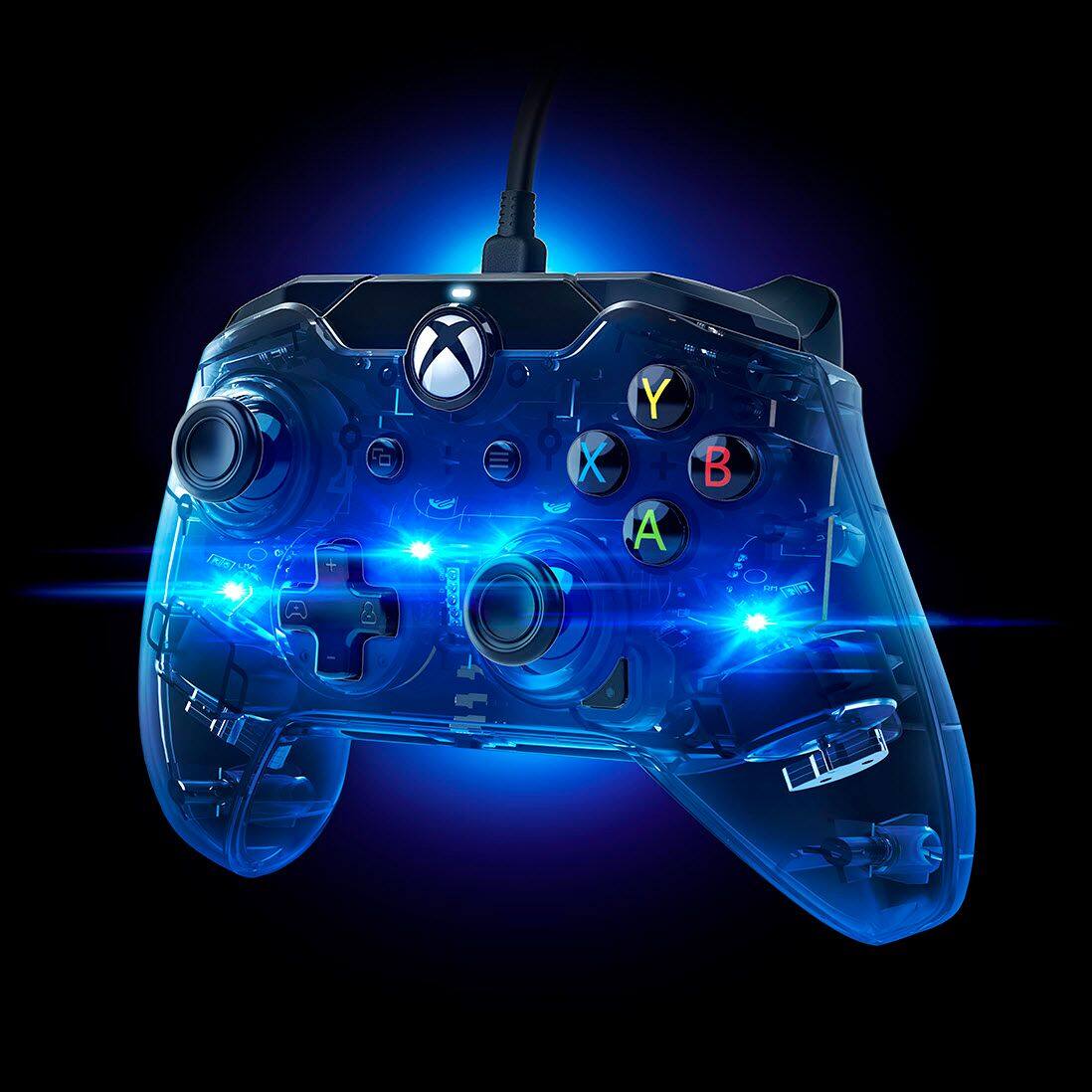 Left. Afterglow - Prismatic Controller for Xbox One, Xbox One S and Xbox One X - Transparent.