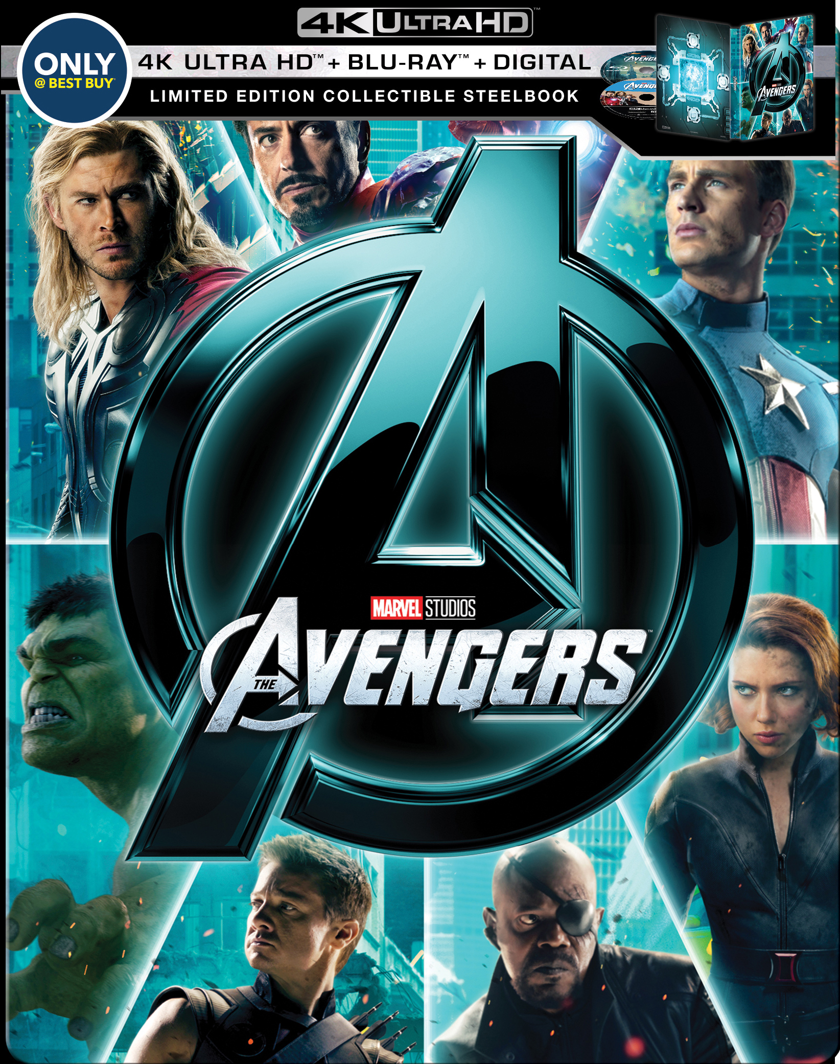Best Buy Marvel S The Avengers Steelbook Digital Copy 4k