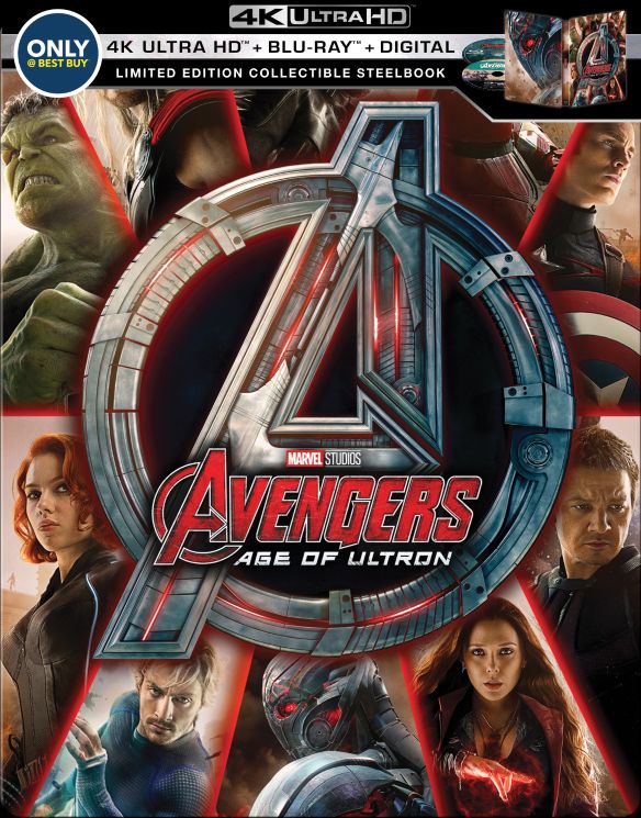  Avengers: Age of Ultron [SteelBook] [Digital Copy] [4K Ultra HD Blu-ray/ Blu-ray] [Only @ Best Buy] [4K Ultra HD Blu-ray/Blu-ray] [2015]