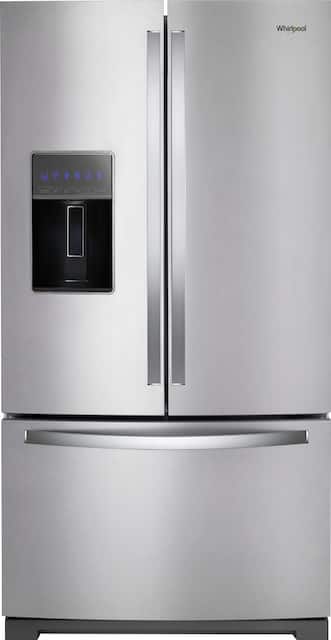 Whirlpool 26 8 Cu Ft French Door Refrigerator Stainless Steel Wrf757sdhz Best Buy