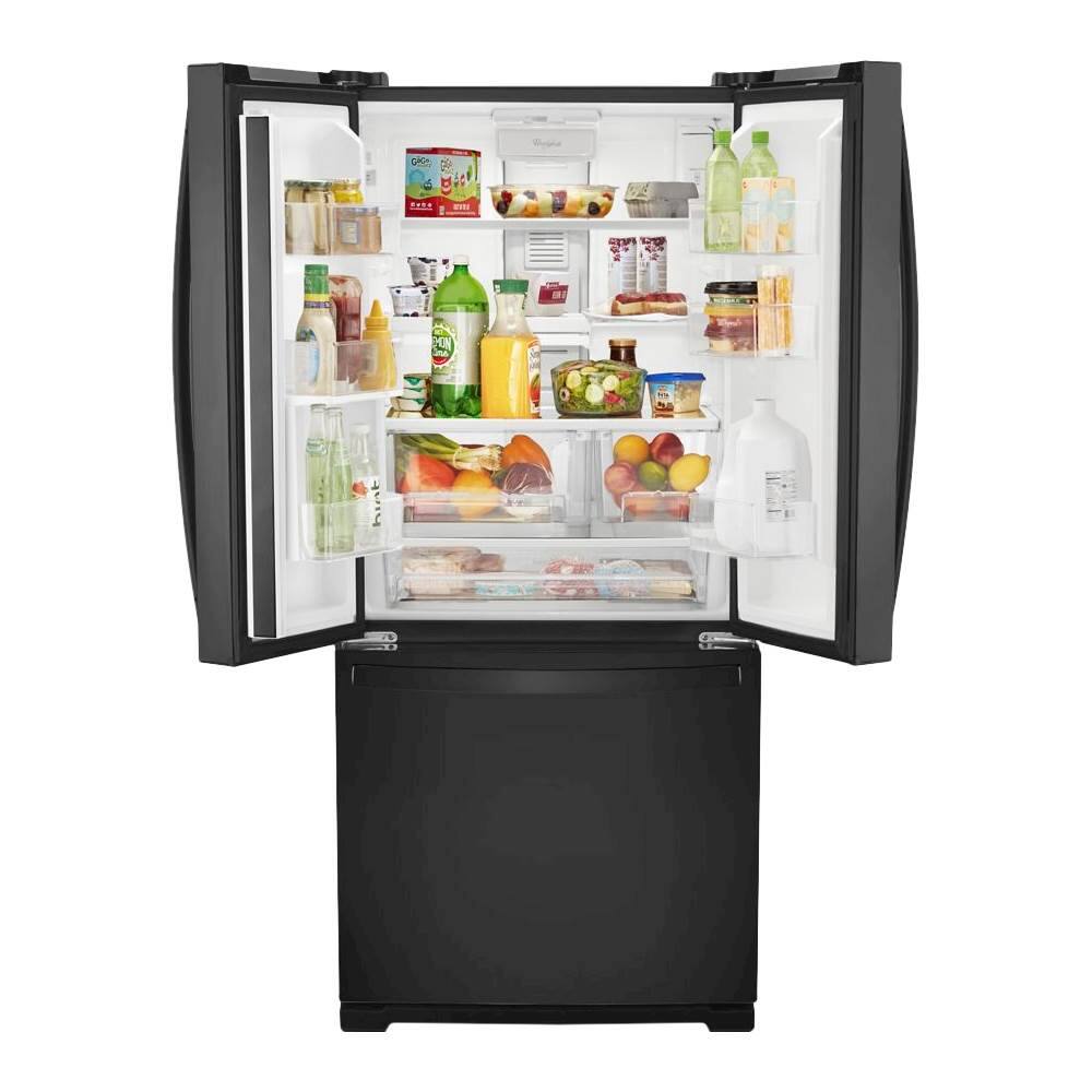 Customer Reviews Whirlpool 19.7 Cu. Ft. French Door Refrigerator Black