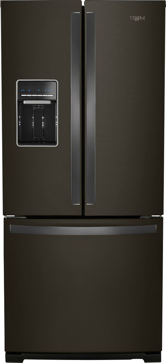 Whirlpool – 19.7 Cu. Ft. French Door Refrigerator – Black stainless steel