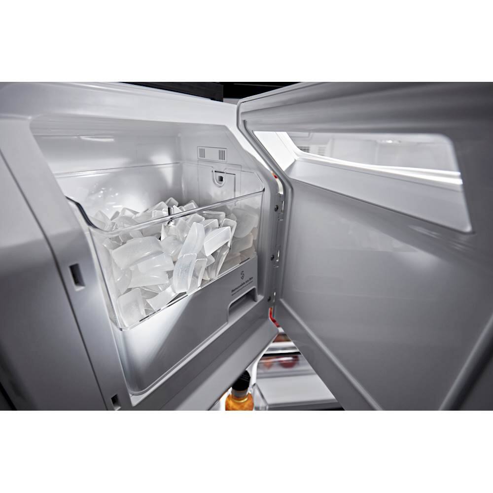 Alt View 14. KitchenAid - 27 Cu. Ft. French Door Refrigerator - Black Stainless Steel.