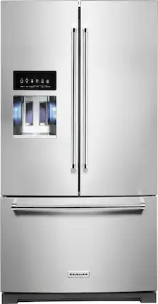 Front. KitchenAid - 27 Cu. Ft. French Door Refrigerator - Stainless Steel.