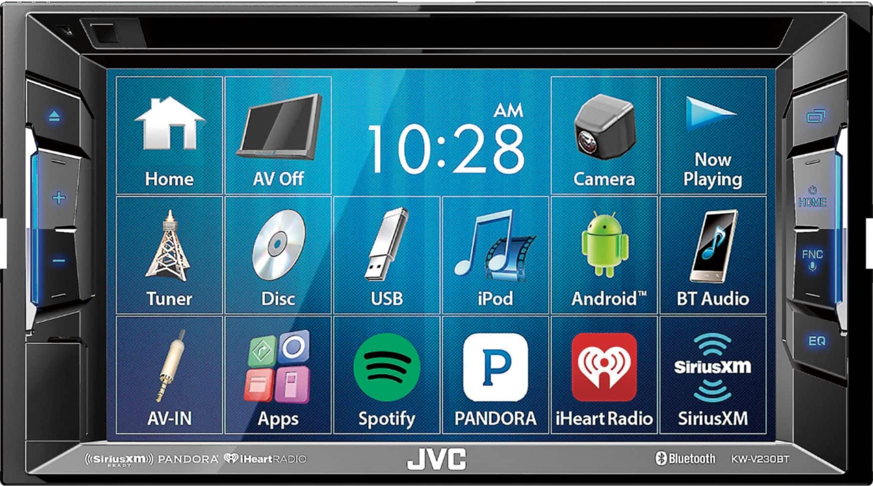 JVC - Geek Squad Certified Refurbished Built-in Bluetooth - In-Dash CD/DM Receiver - Black - Front_Zoom