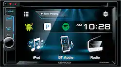 Kenwood - Geek Squad Certified Refurbished 6.2" - Built-in Bluetooth - In-Dash CD/DVD/DM Receiver - Black - Front_Zoom