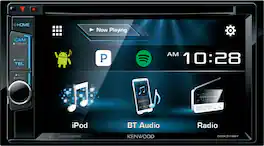 Kenwood - Geek Squad Certified Refurbished 6.2" - Built-in Bluetooth - In-Dash CD/DVD/DM Receiver - Black