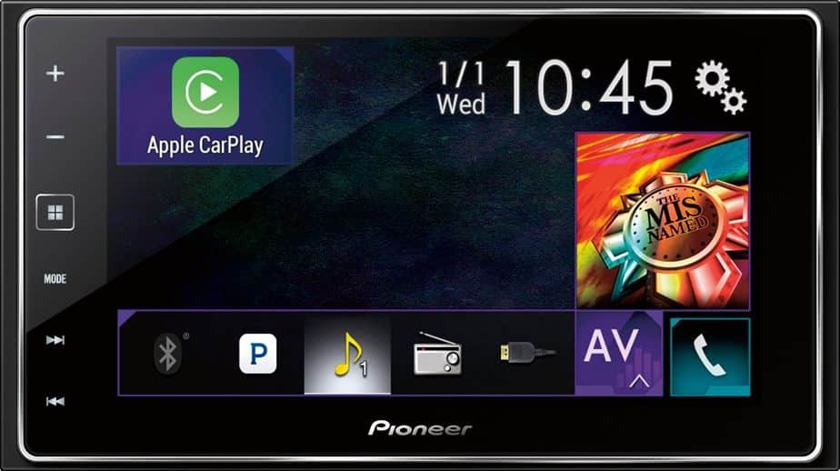 Front. Pioneer - Geek Squad Certified Refurbished 6.2" - Built-In Bluetooth - Apple® iPod® Ready - In-Dash Receiver - Black.