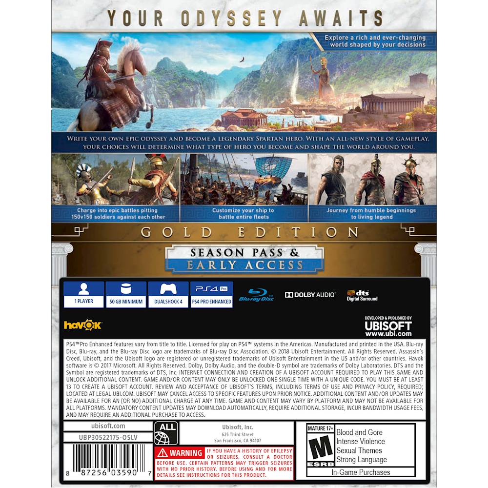 Assassin's Creed Odyssey Gold Edition PlayStation 4 [Digital] DIGITAL ITEM  - Best Buy