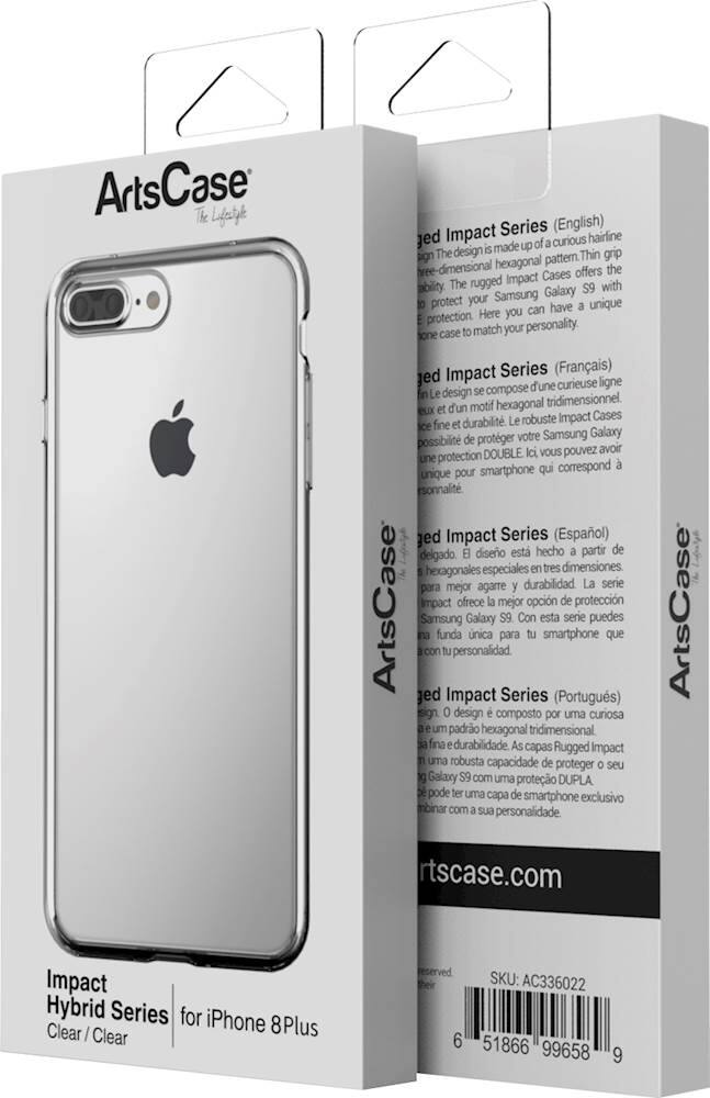 impact hybrid series protective case for apple iphone 7 plus and 8 plus - clear