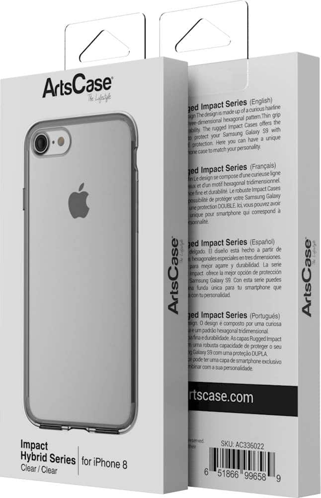impact hybrid series protective case for apple iphone 7 and 8 - clear impact hybrid series protective case for apple iphone 7 and 8 - clear