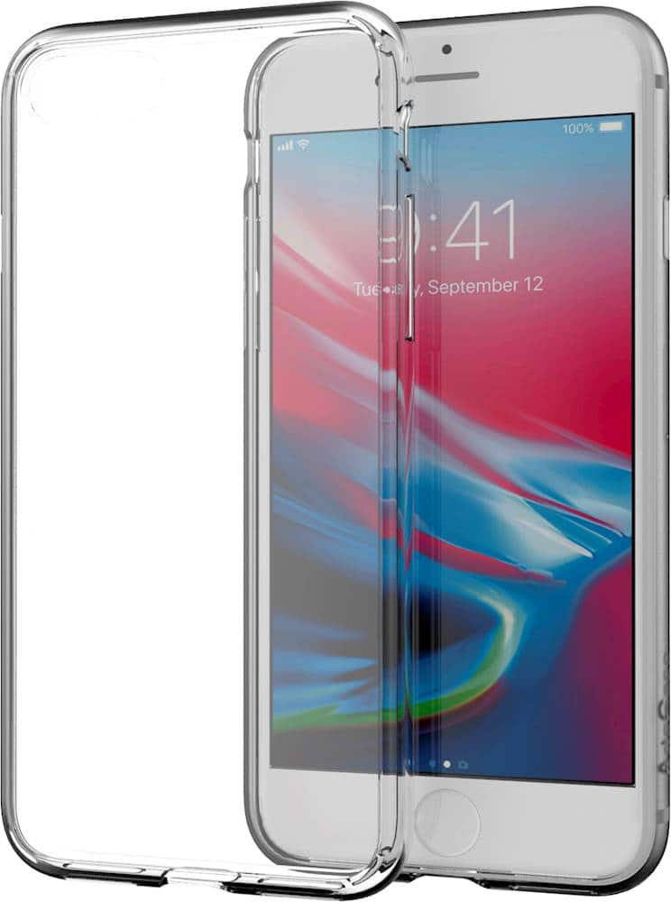 impact hybrid series protective case for apple iphone 7 and 8 - clear impact hybrid series protective case for apple iphone 7 and 8 - clear