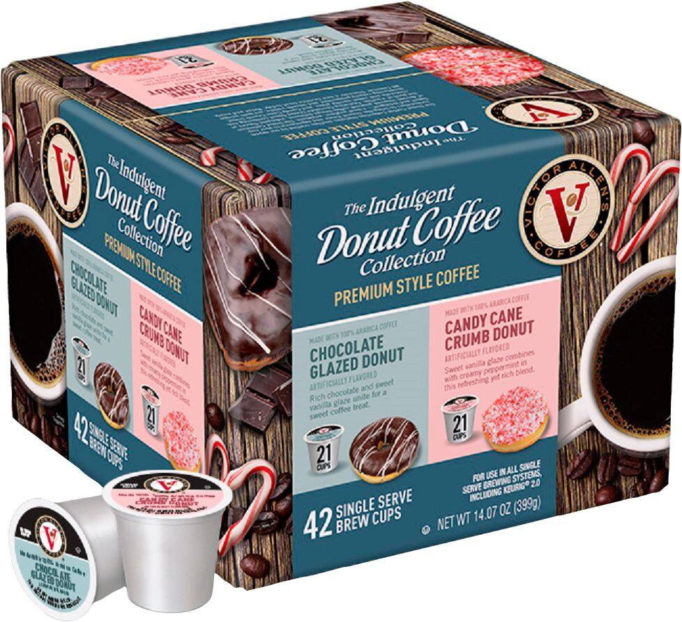 Front. Victor Allen's - The Indulgent Donut Collection Premium Style Coffee Pods (42-Pack).