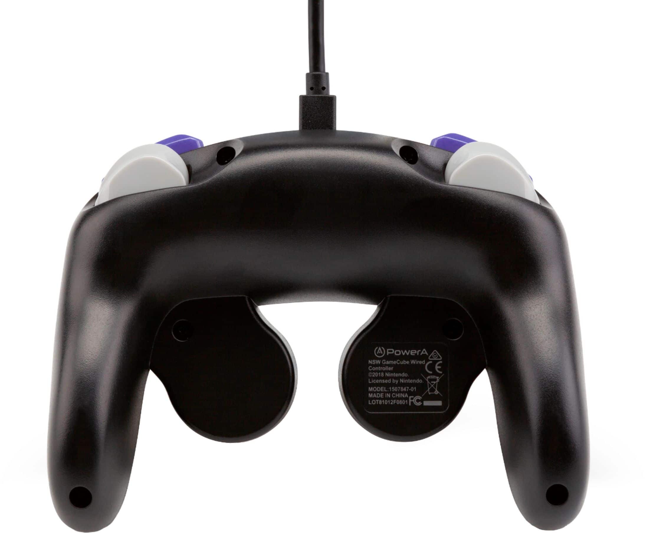 Back. PowerA - GameCube Style Wired Controller for Nintendo Switch - Wired: Black.