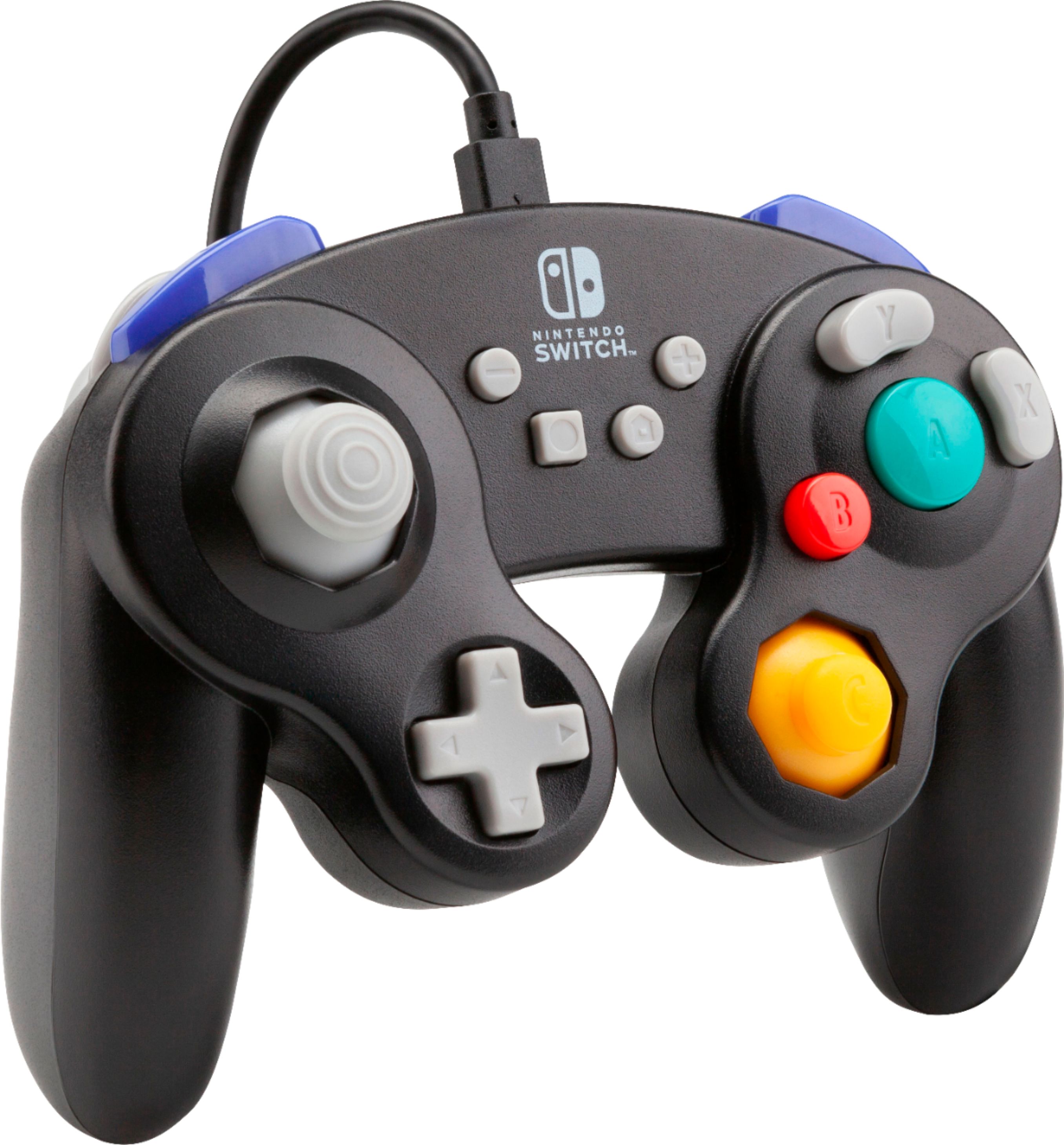 Angle View: PowerA - GameCube Style Wired Controller for Nintendo Switch - Wired: Black