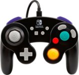 Front. PowerA - GameCube Style Wired Controller for Nintendo Switch - Wired: Black.