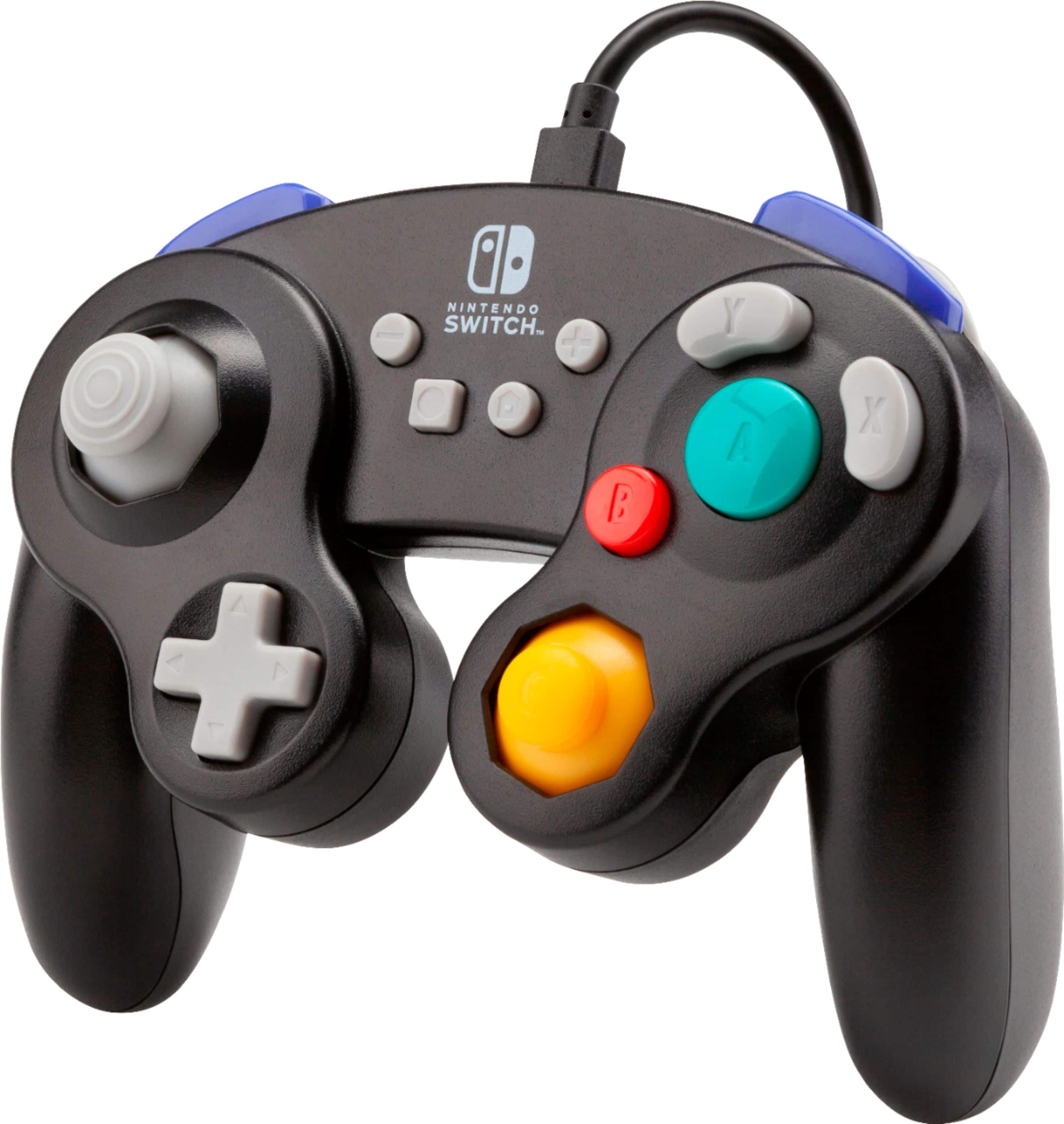 Left. PowerA - GameCube Style Wired Controller for Nintendo Switch - Wired: Black.