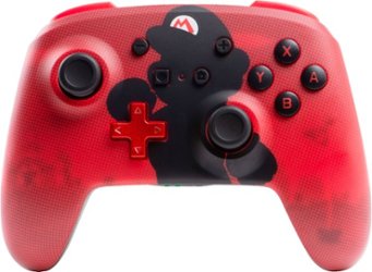 PowerA - Enhanced Wireless Controller for Nintendo Switch - Mario Silhouette - Front_Zoom