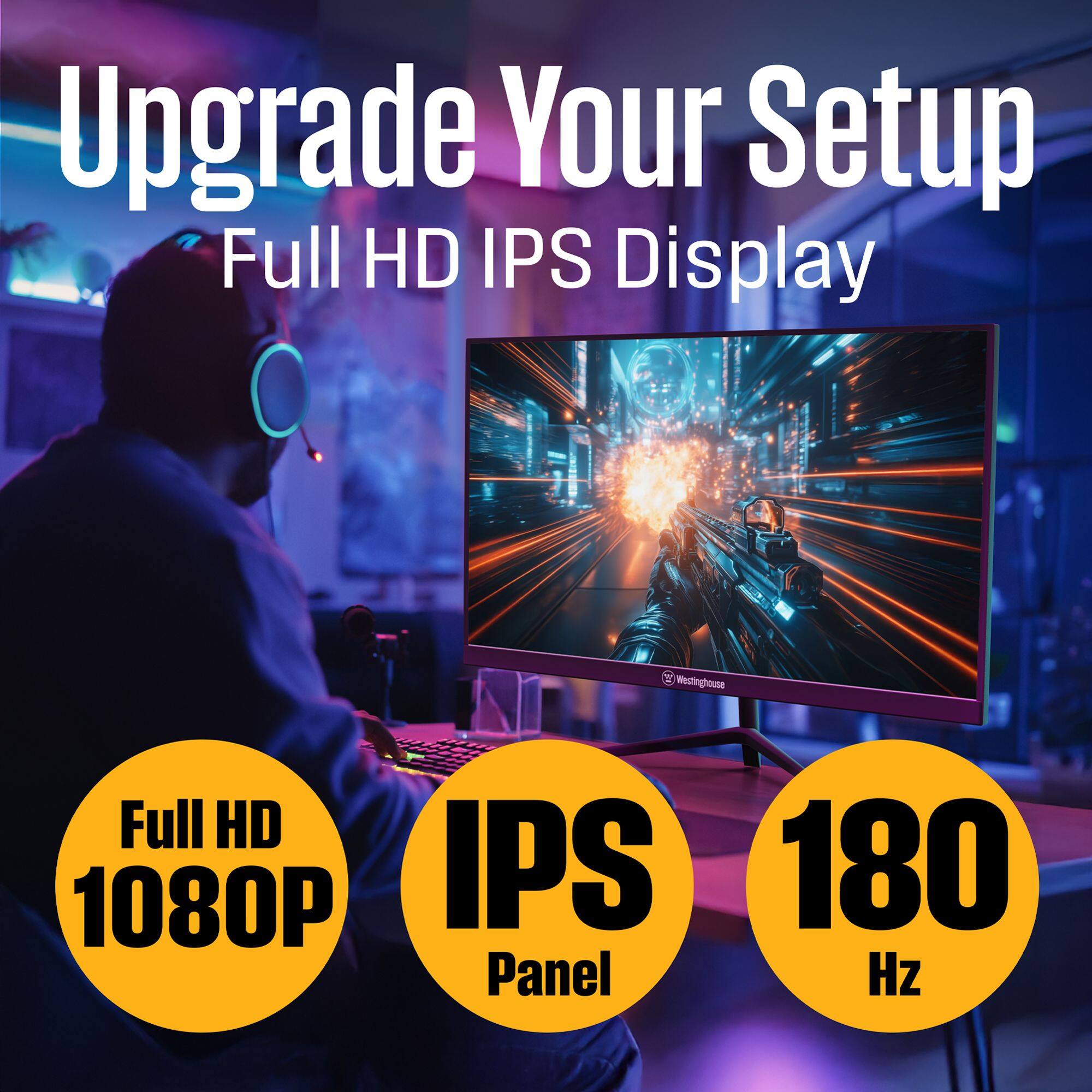 Upgrade Your Setup Full HD IPS Display 1080P IPS 180Hz