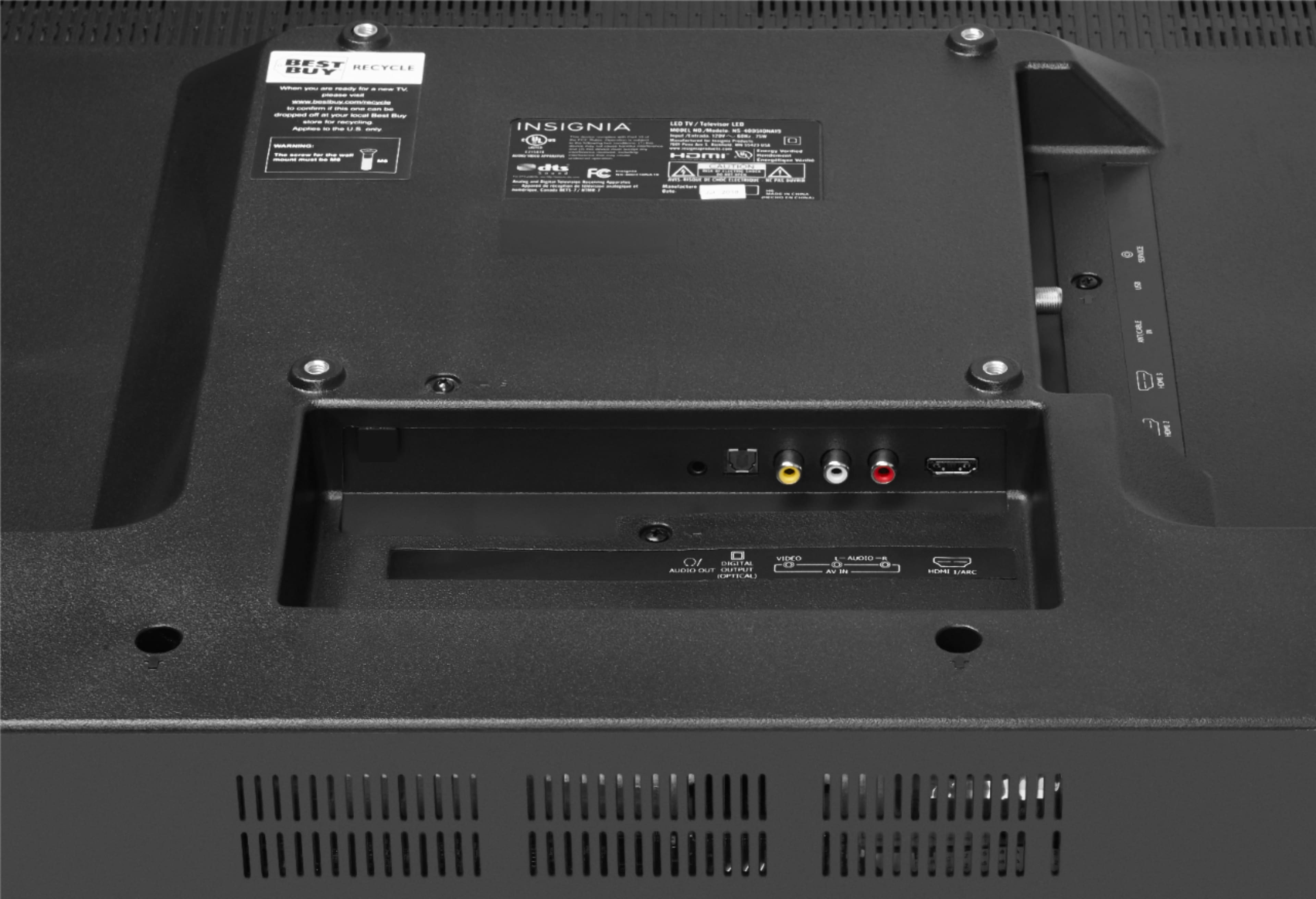 Alt View 2. Insignia™ - 40" Class - LED - 1080p - HDTV - Black.