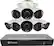 Front. Swann - 16-Channel, 8-Camera Indoor/Outdoor Wired 4K UHD 2TB NVR Surveillance System - Black/White.