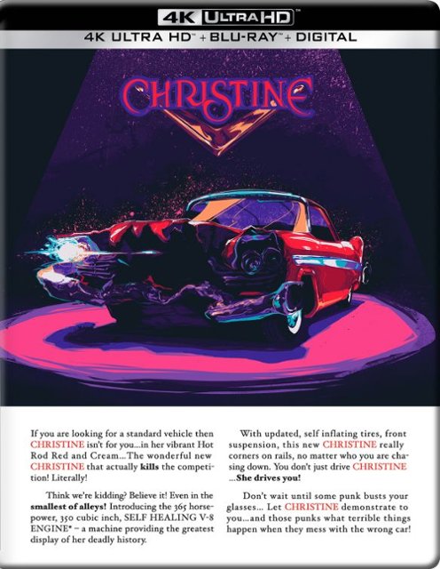 Front Standard. Christine [SteelBook] [Includes Digital Copy] [4K Ultra HD Blu-ray/Blu-ray] [Only @ Best Buy] [1983].