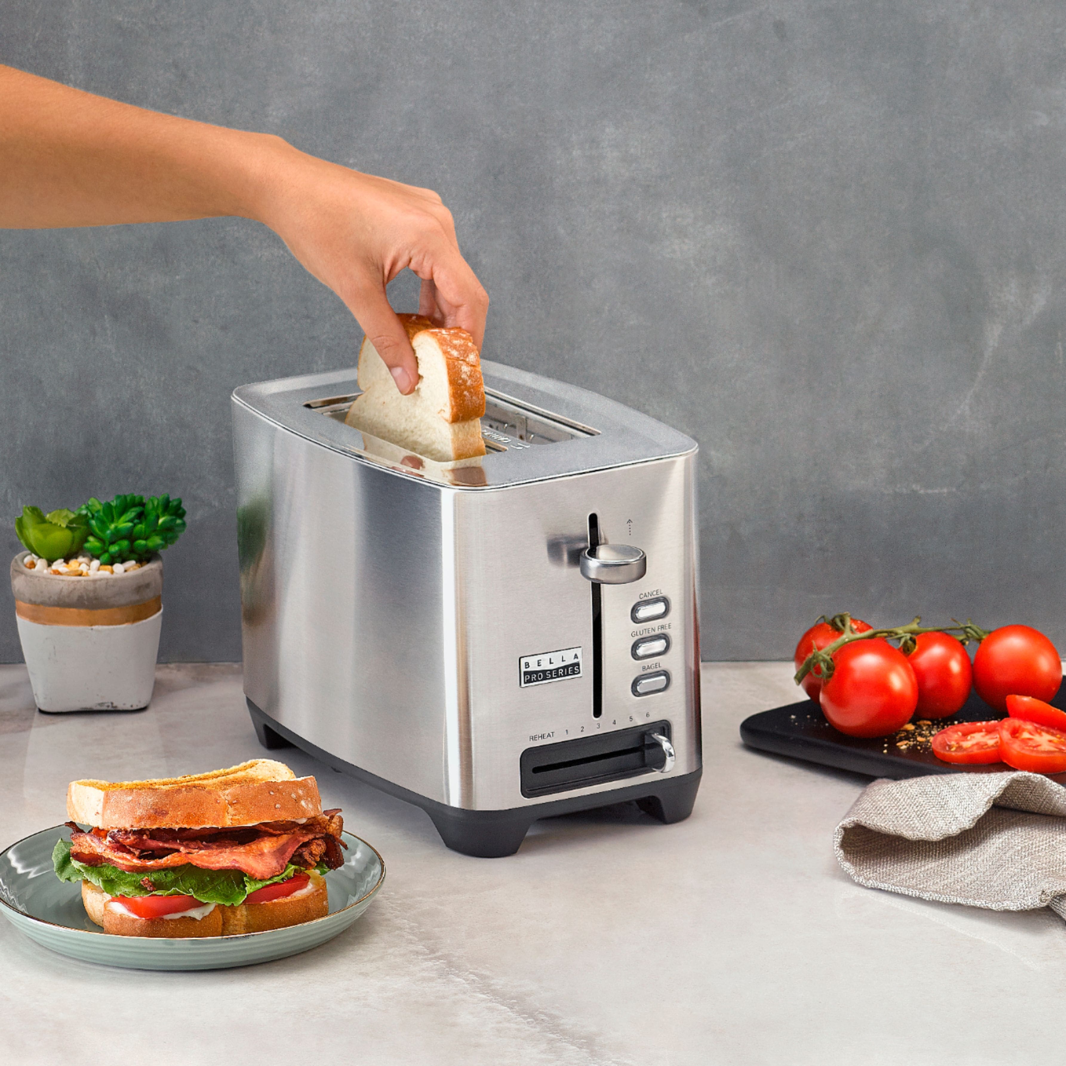 Alt View 16. Bella Pro Series - 2-Slice Extra-Wide-Slot Toaster - Stainless Steel.