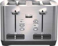 Bella Pro Series - 4-Slice Wide-Slot Toaster - Stainless Steel - Front_Zoom