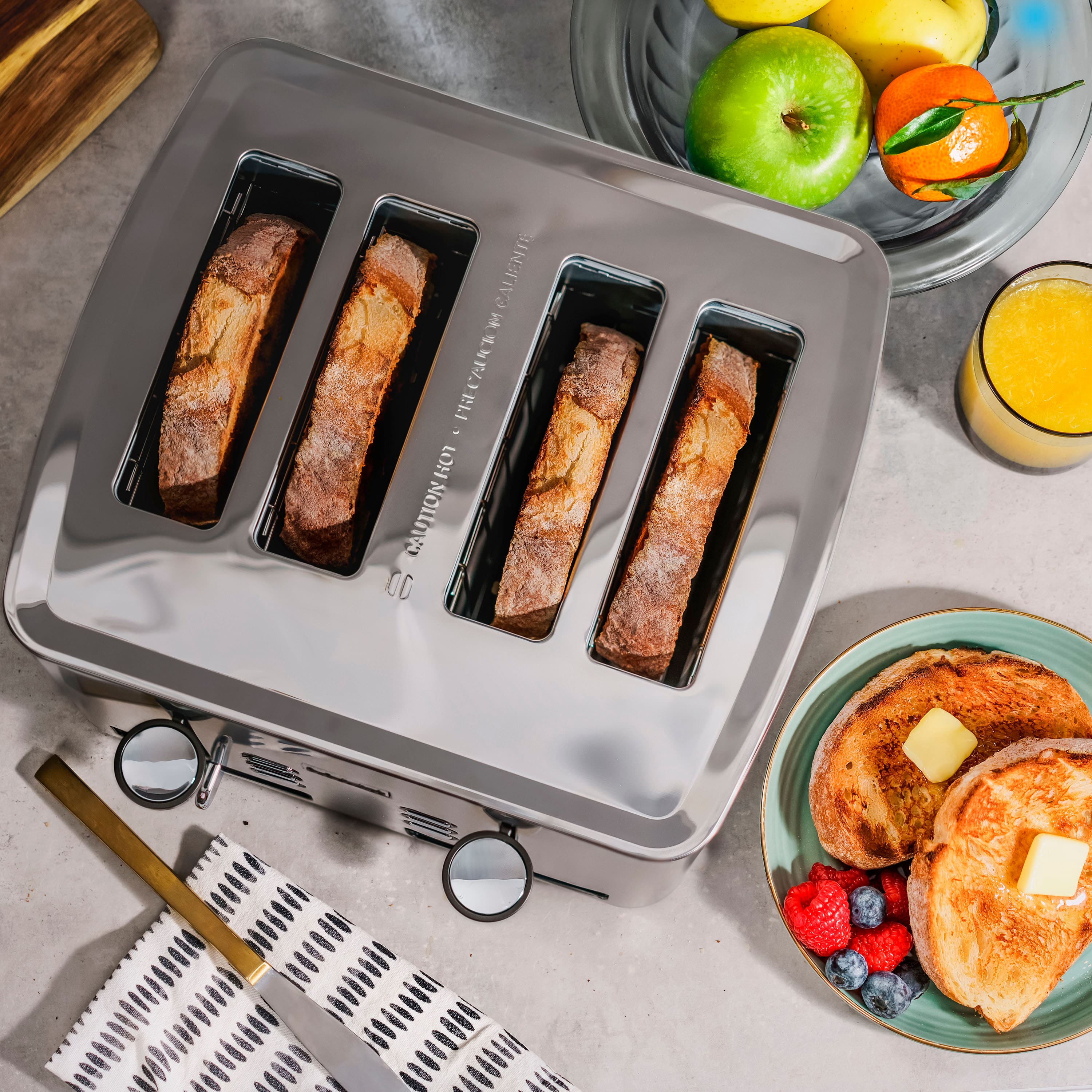 Alt View 15. Bella Pro Series - 4-Slice Wide-Slot Toaster - Stainless Steel.