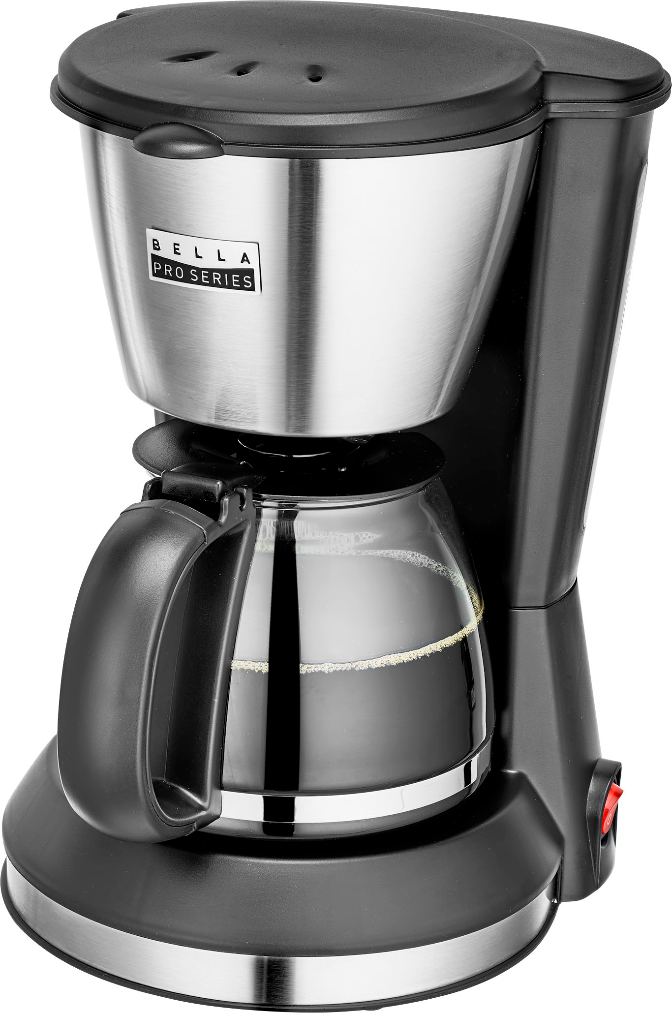 Left View: Bella Pro Series - 5-Cup Coffee Maker - Stainless Steel