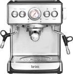 Front Zoom. Brim - Espresso Maker with 19 bars of pressure, Milk Frother and Removable water tank - Silver.