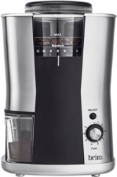 Brim - 6.4-Oz. Conical Burr Coffee Grinder - Stainless Steel - Front_Zoom