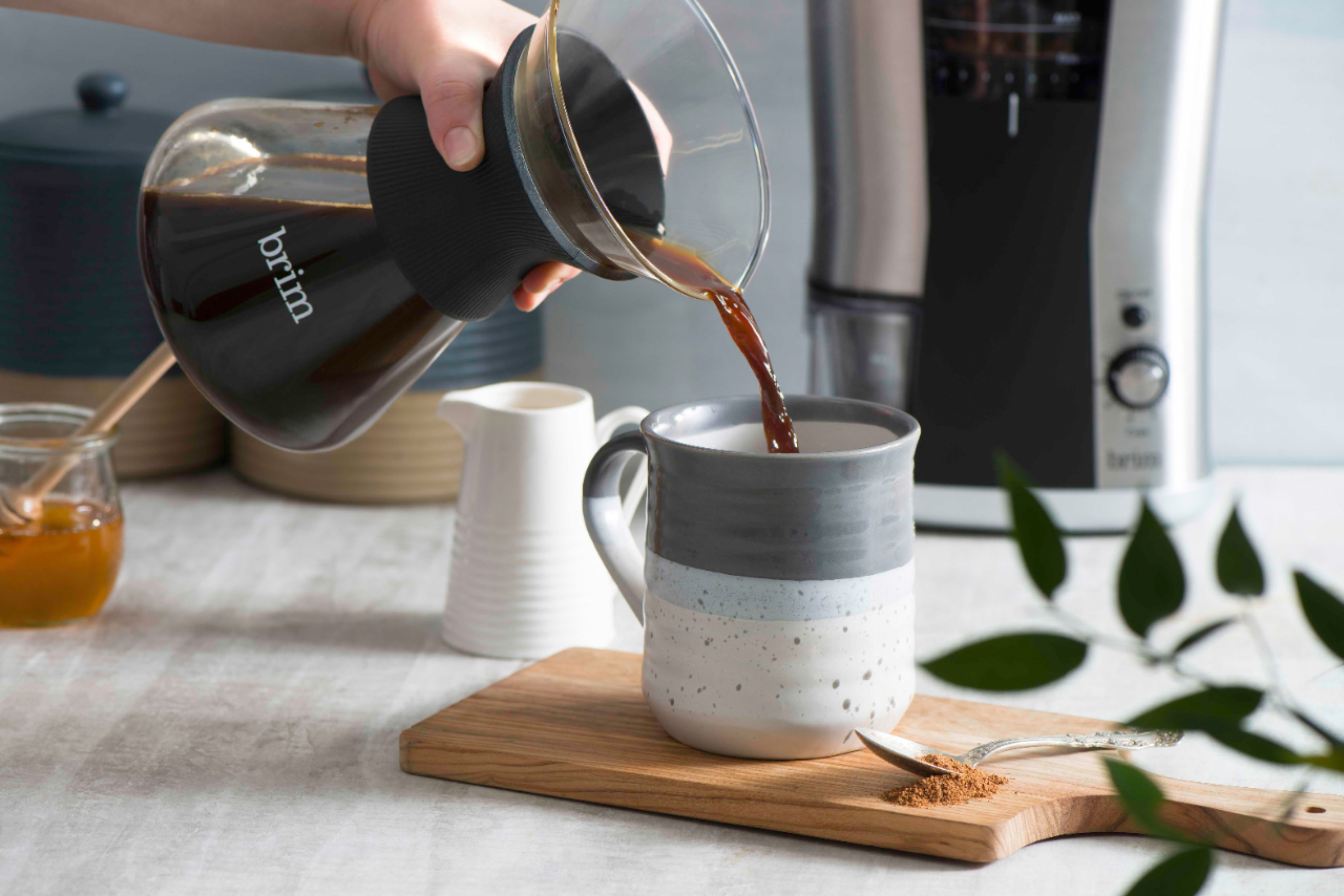 8 Cup Pour Over Coffee Maker, Satin Copper - BRIM