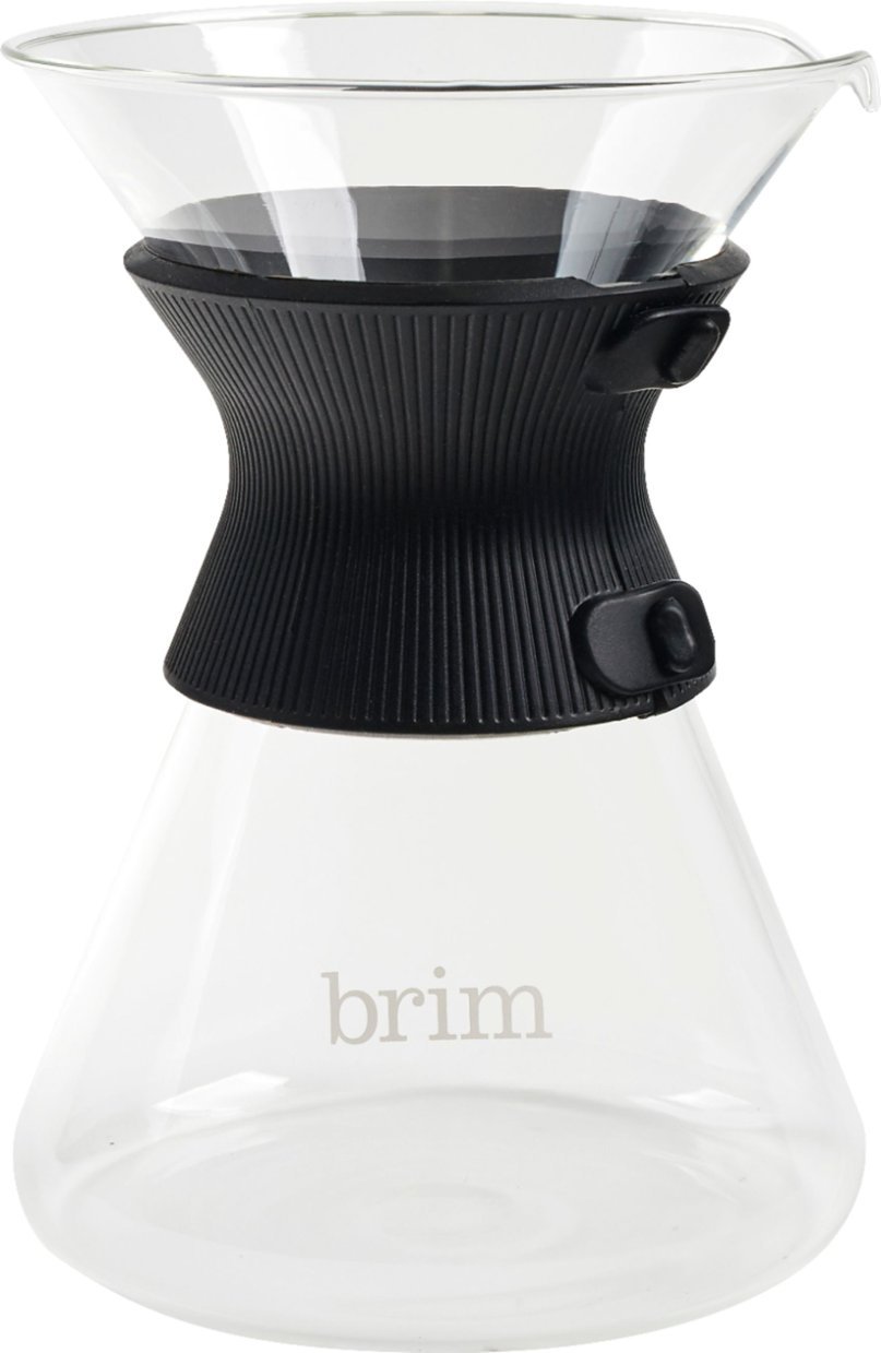 Zoom in on Angle Zoom. Brim - 6-Cup Pour Over Coffee Maker Kit - Clear/Black.
