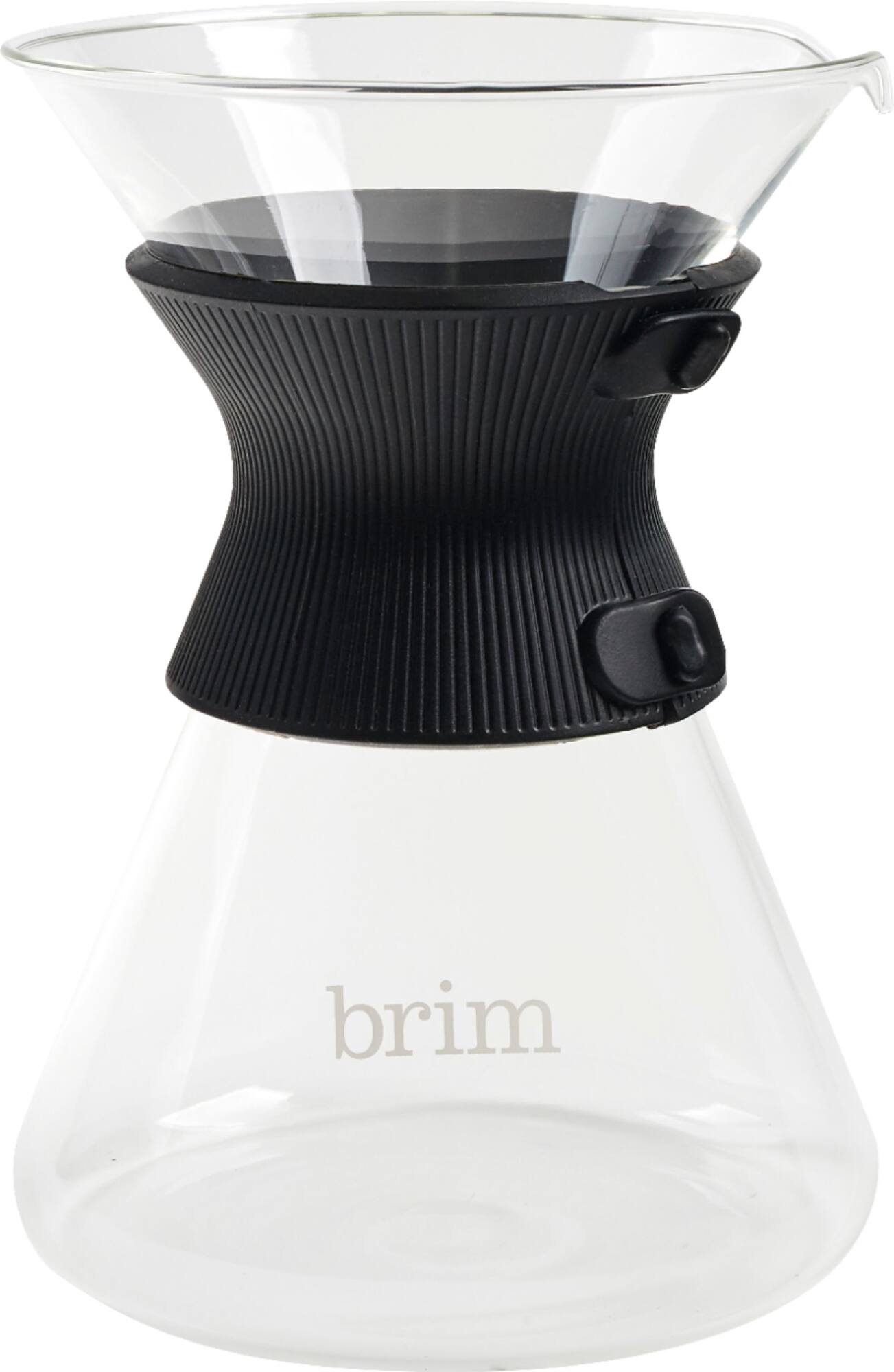 Zoom in on Angle Zoom. Brim - 6-Cup Pour Over Coffee Maker Kit - Clear/Black.