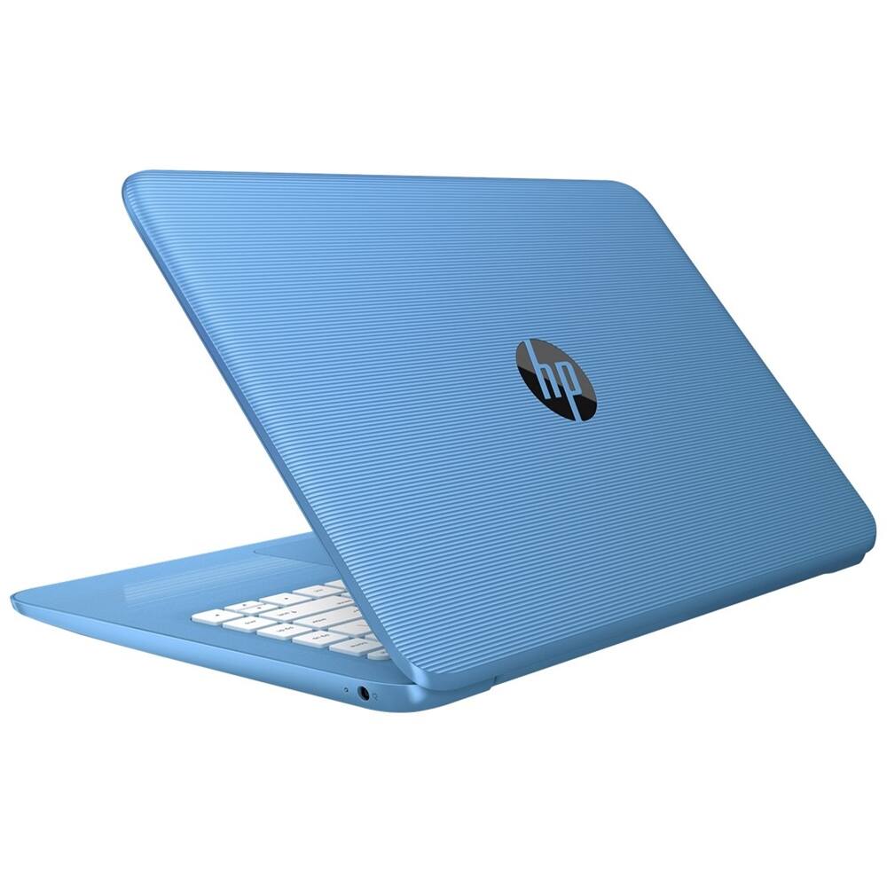 Alt View 13. HP - Stream 14" Laptop - Intel Celeron - 4GB Memory - 32GB eMMC Flash Memory - Textured Linear Grooves In Aqua Blue.