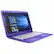 Left. HP - Stream 14" Laptop - Intel Celeron - 4GB Memory - 64GB eMMC Flash Memory - Textured Linear Grooves In Infinity Purple.
