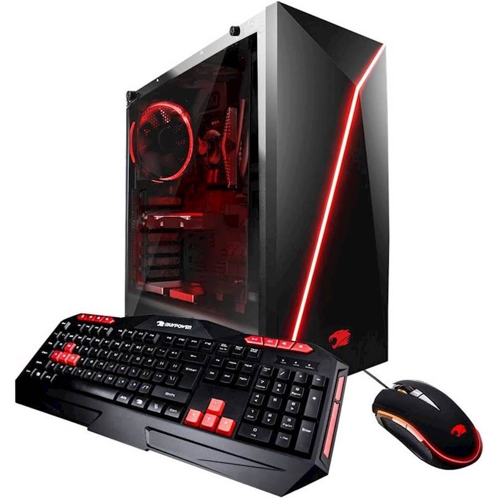 Front. iBUYPOWER - Slate Gaming Desktop - Intel Core i7 - 16GB Memory - NVIDIA GeForce GTX 1060 - 1TB Hard Drive + 240GB Solid State Drive - Black.
