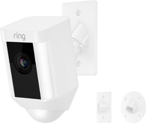 Ring - Spotlight Indoor/Outdoor 1080p Wi-Fi Wireless Security Camera - White - Front_Zoom