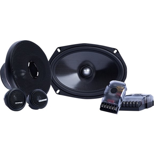 Memphis Car Audio - MClass 6" x 9" 2-Way Car Speakers with Carbon Fiber Cones (Pair) - Black