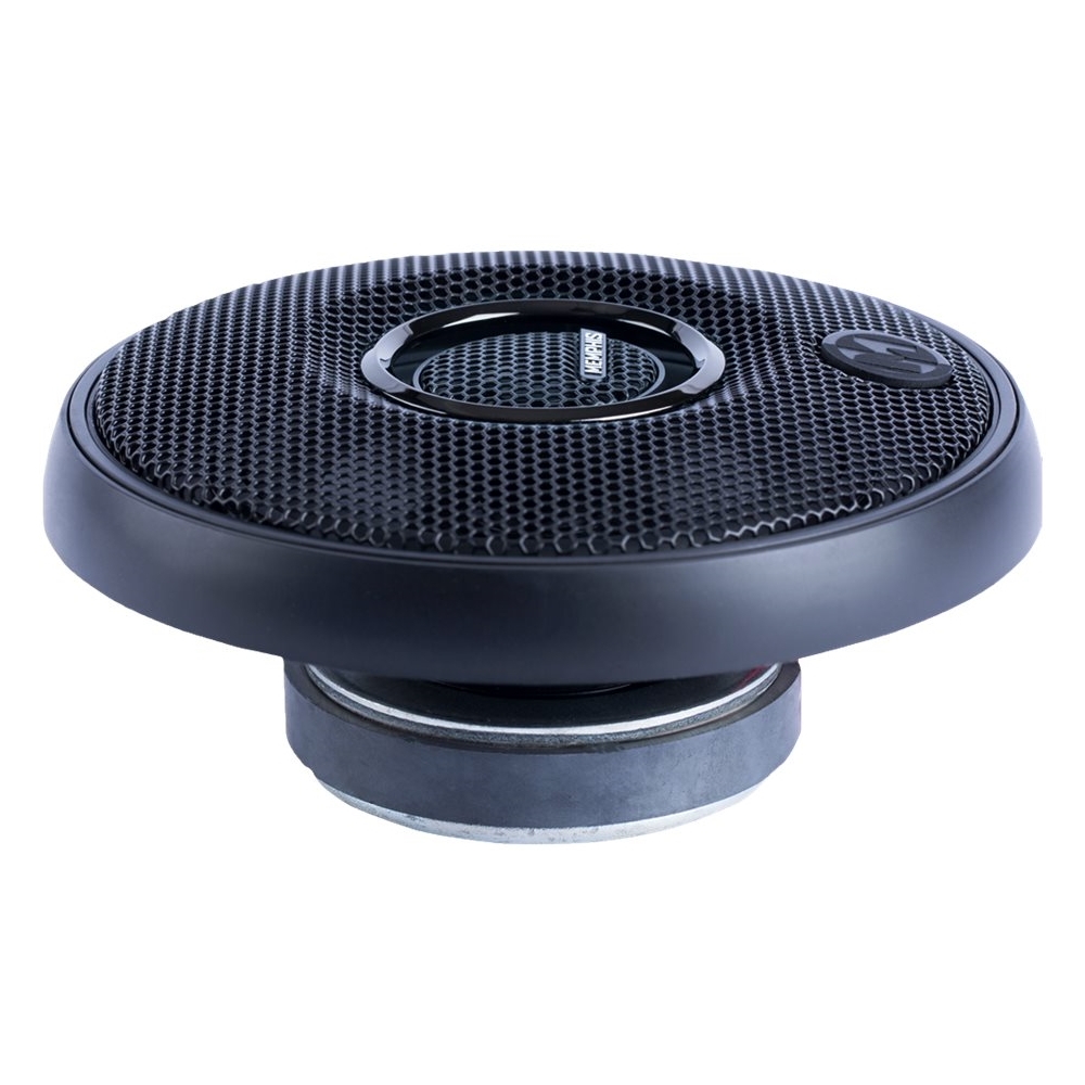 Left View: Memphis Car Audio - MClass 6-1/2" 2-Way Car Speakers with Carbon Fiber Cones (Pair) - Black