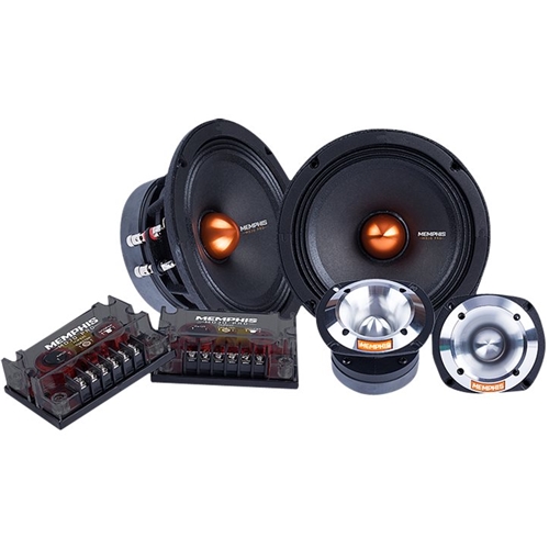 Memphis Car Audio - MOJO Pro 6-1/2" 2-Way Car Speakers (Pair) - Silver/Black