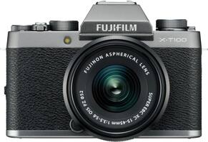 Fujifilm - X Series X-T100 Mirrorless Camera with 15-45mm Lens - Dark Silver - Front_Zoom