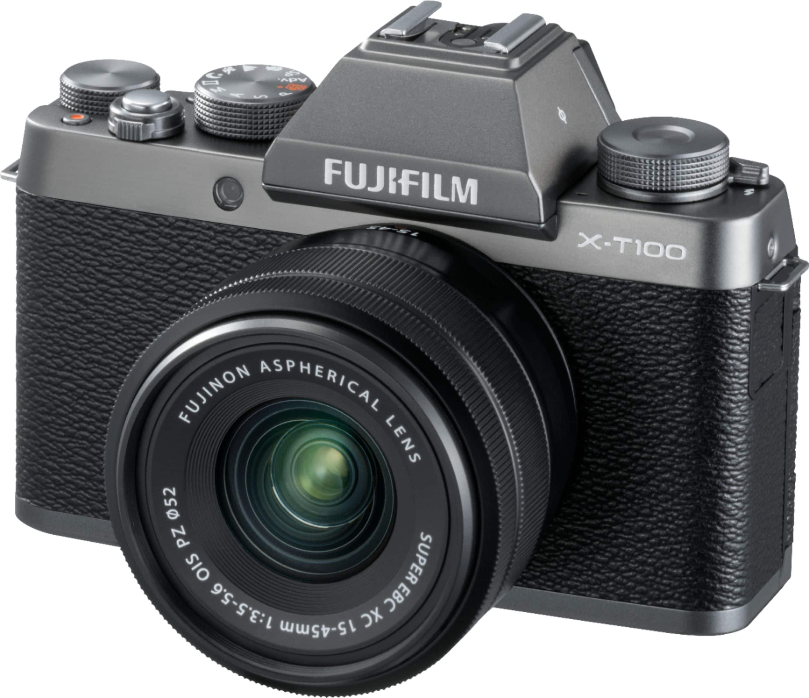 最安値2024FUJIFILM X-T100 DARK SILVER ダブルレンズキット デジタルカメラ