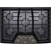 LG - 30" Built-In Gas Cooktop with 5 Burners and Superboil - Black Stainless Steel - Front_Zoom