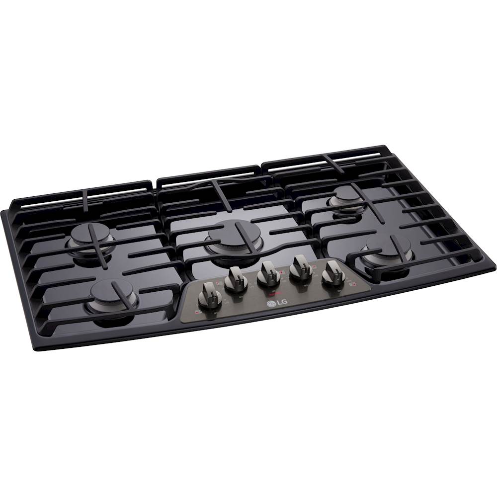 Angle View: JennAir - NOIR 48" Built-In Gas Cooktop with Grill and Griddle - Stainless steel