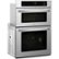 Angle Zoom. LG - 30" Combination Double Electric Convection Wall Oven with Built-In Microwave, Infrared Heating, and Wifi - Stainless steel.